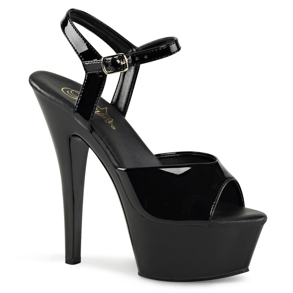 Pleaser Womens Sandals KISS-209VL Blk Pat/Blk