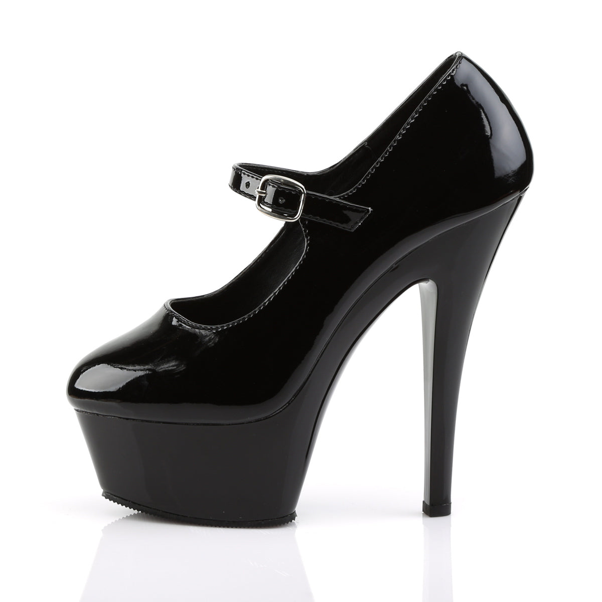 Pleaser Womens Sandals KISS-280 Blk Pat/Blk
