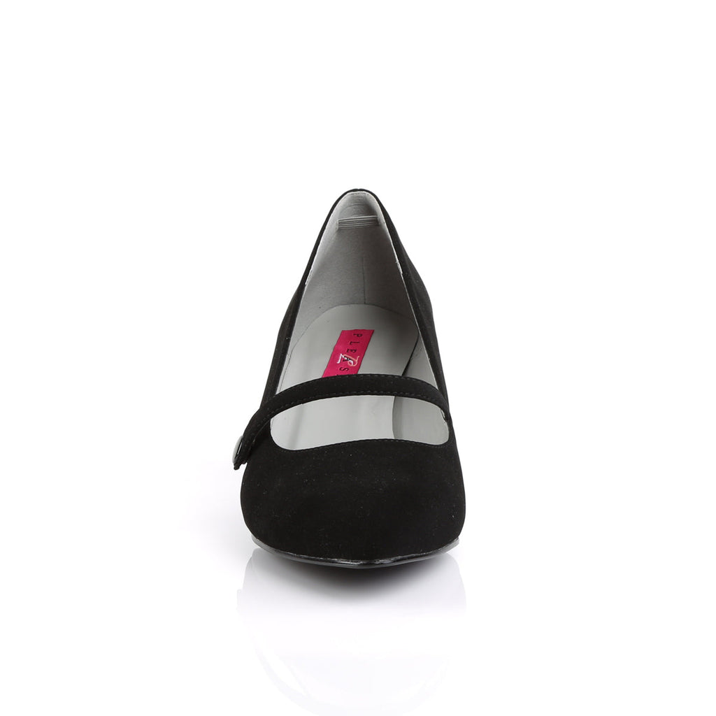 Pleaser Pink Label Womens Pumps KITTEN-03 Blk Nubuck