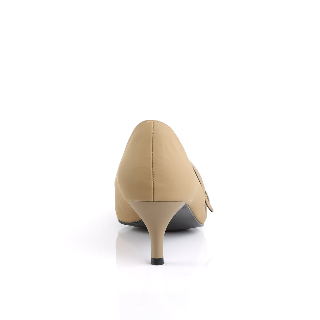 Pleaser Pink Label Womens Pumps KITTEN-03 Taupe Nubuck