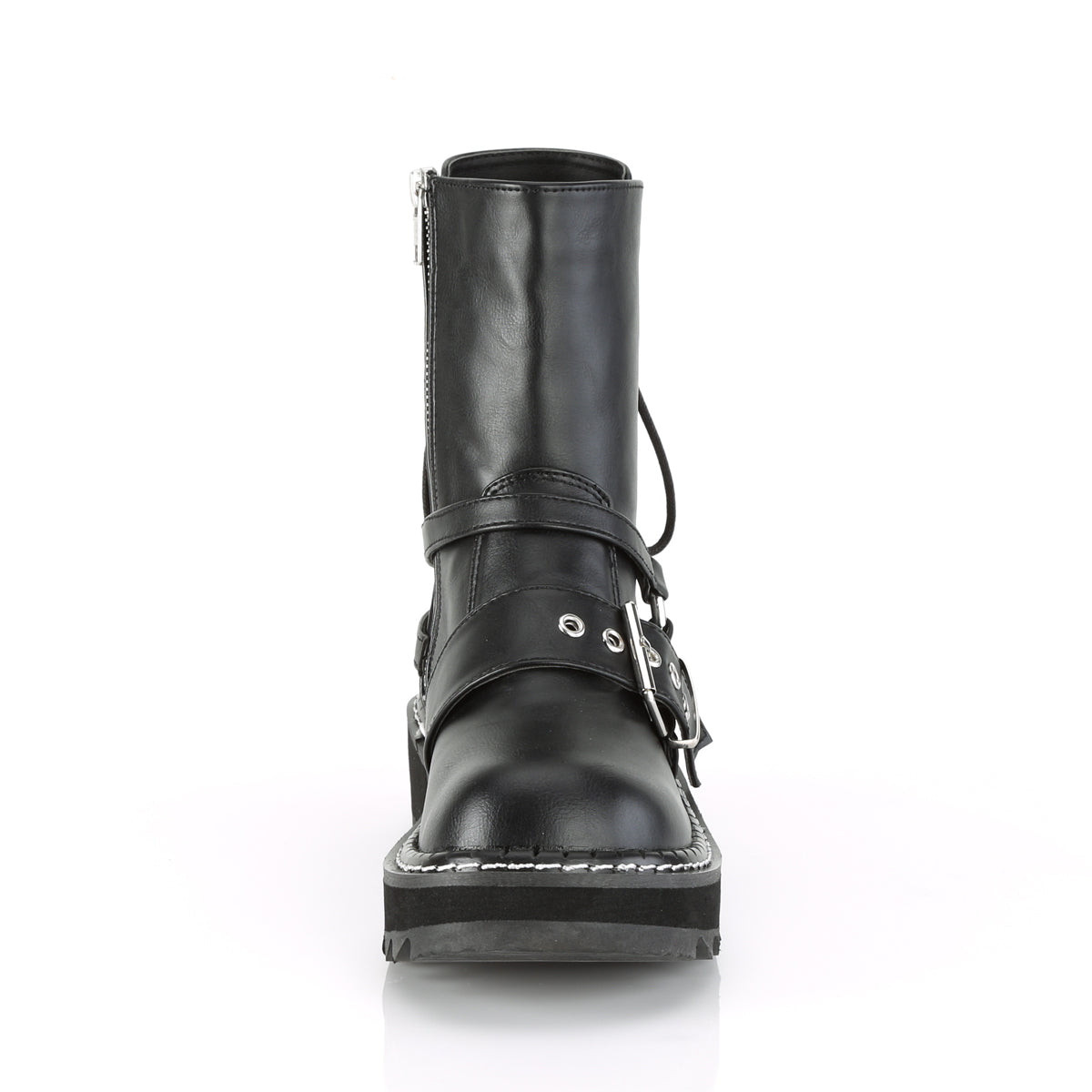 DemoniaCult Womens Boots LILITH-210 Blk Vegan Leather