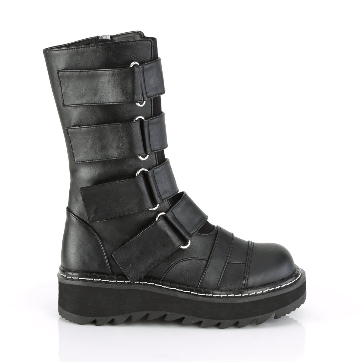 DemoniaCult Womens Boots LILITH-211 Blk Vegan Leather