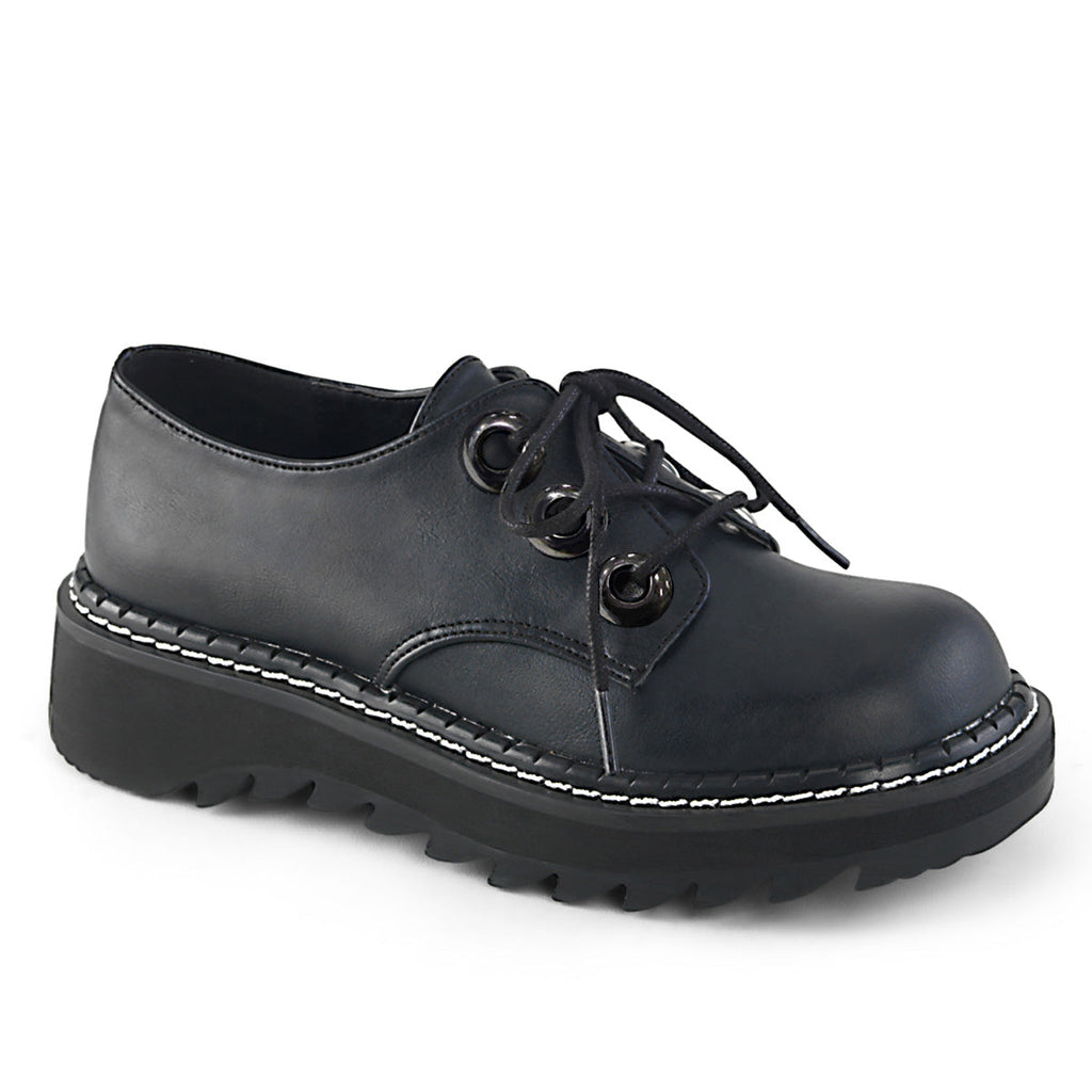 DemoniaCult Womens Pumps LILITH-99 Blk Vegan Leather