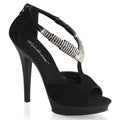Fabulicious Womens Sandals LIP-155 Blk Nubuck/Blk Matte