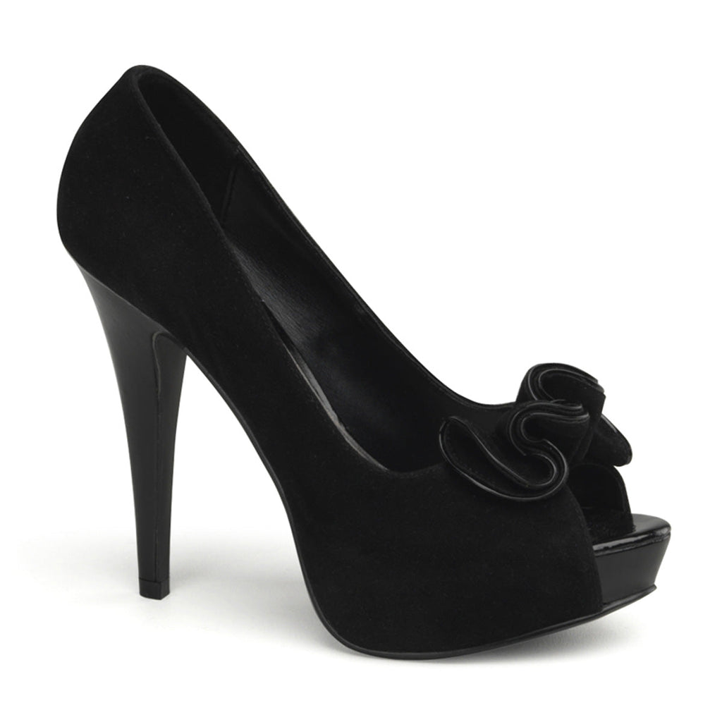 Pin Up Couture Womens Pumps LOLITA-10 Blk Suede Pu