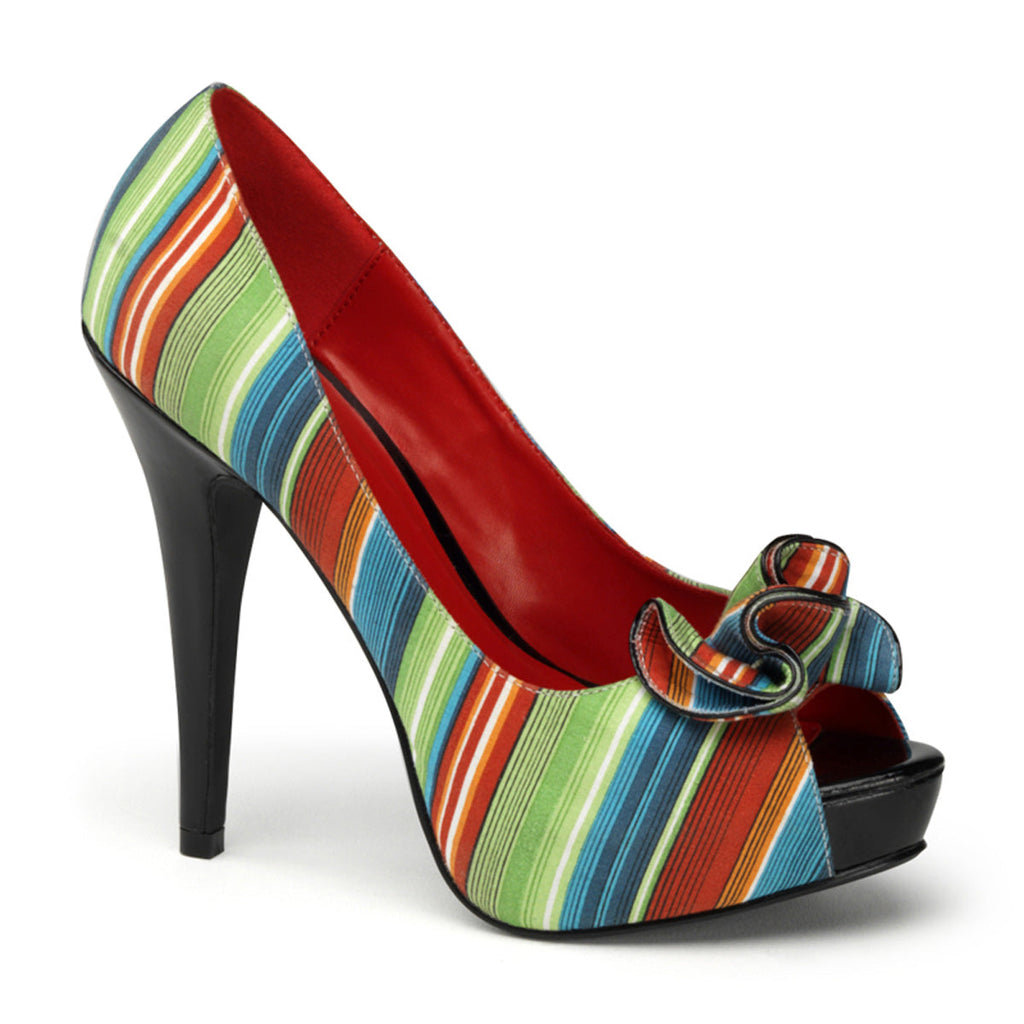 Pin Up Couture Womens Pumps LOLITA-12 Serape Print Fabric
