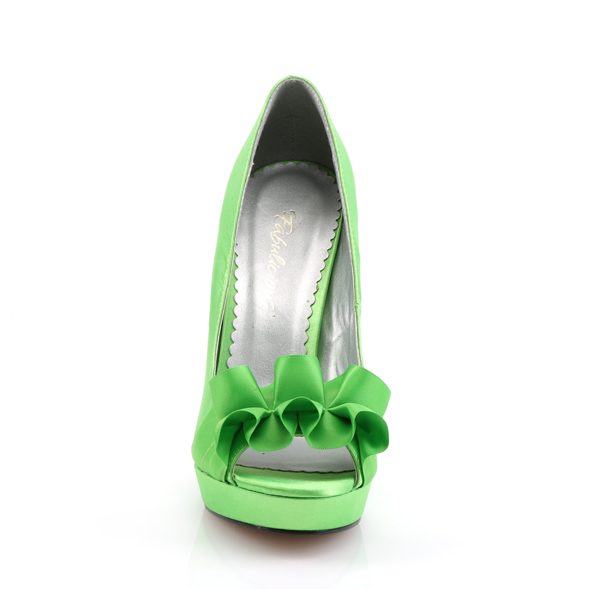 Fabulicious Womens Pumps LUMINA-42 Apple Green Satin