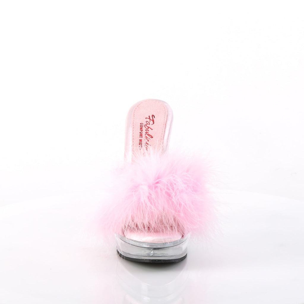Fabulicious  Sandals MAJESTY-501F-8 B. Pink Faux Leather-Fur/Clr