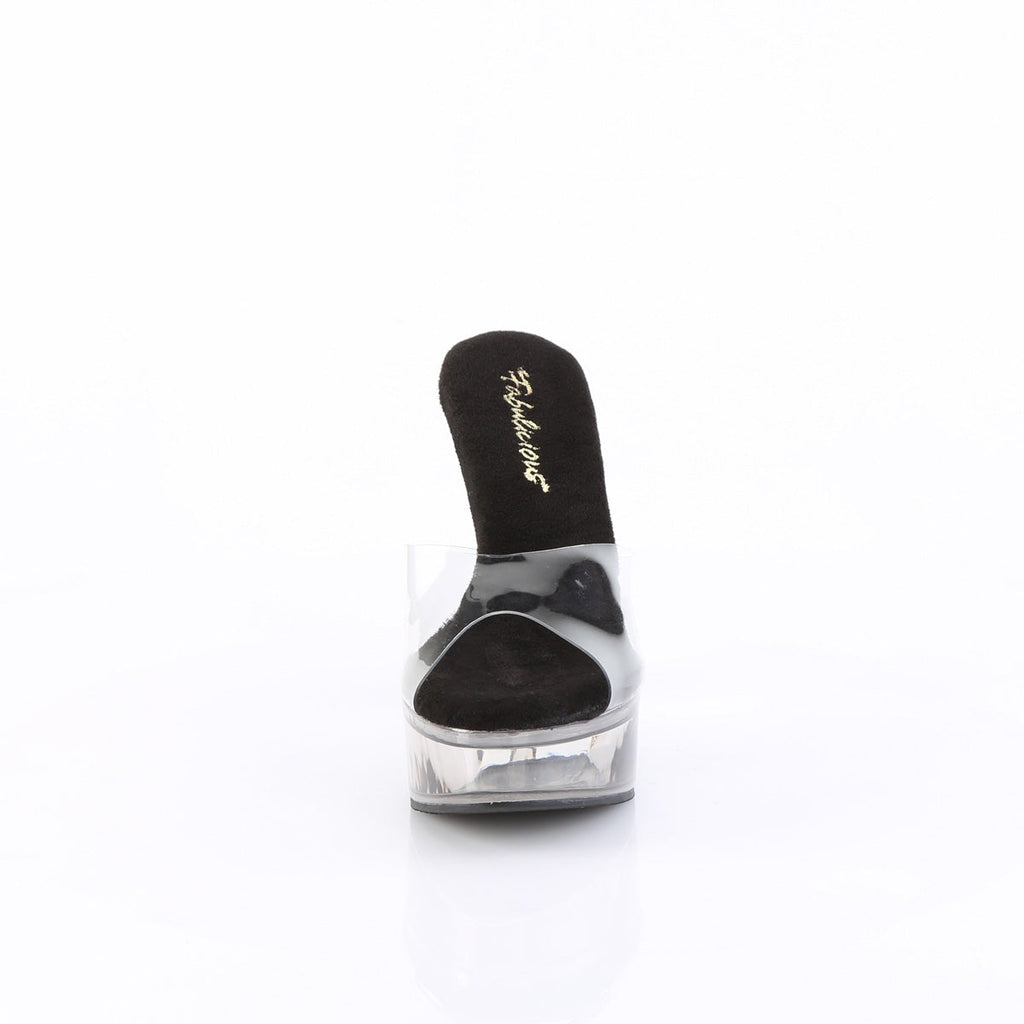 Fabulicious Women's Shoes MARTINI-501 Clr-Blk/Smoke Tinted