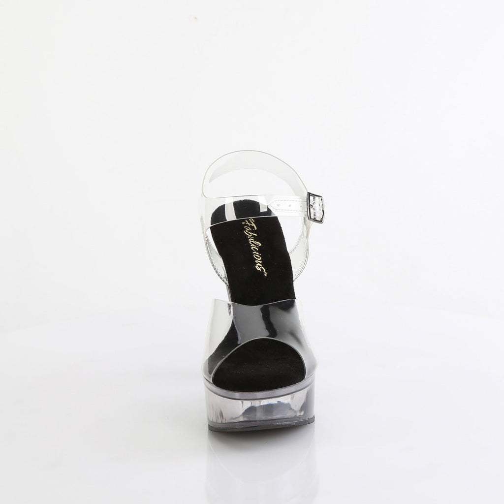 Fabulicious Women's Shoes MARTINI-508 Clr-Blk/Smoke Tinted