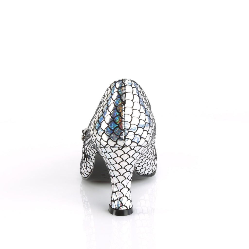 Funtasma Womens Pumps MERMAID-70 Silver Hologram Pu