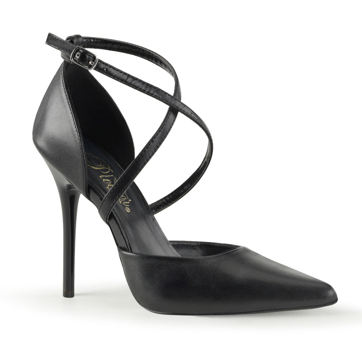 Pleaser Womens Pumps MILAN-42 Blk Leather