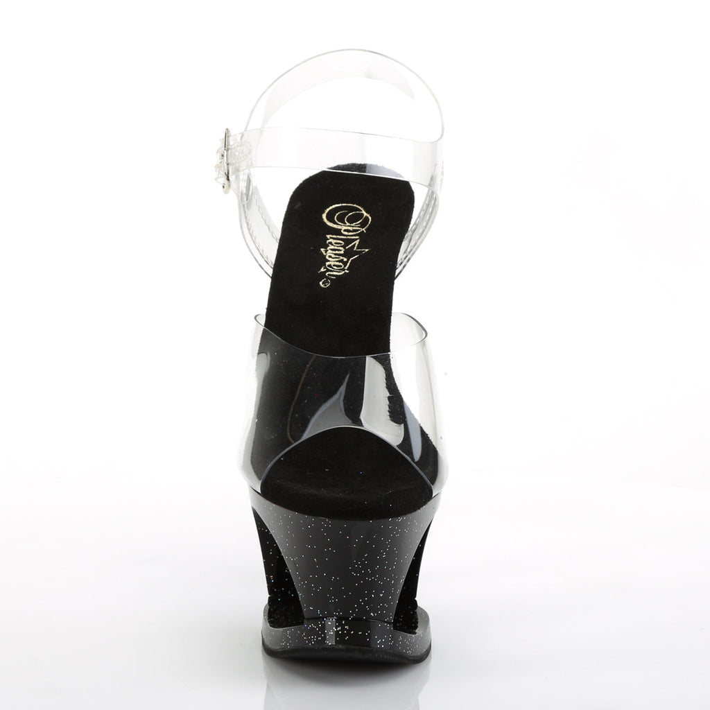 Pleaser Womens Sandals MOON-708MG Clr/Blk