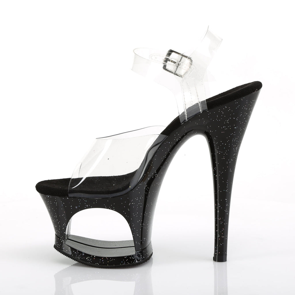 Pleaser Womens Sandals MOON-708MG Clr/Blk