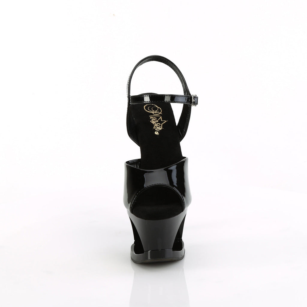 Pleaser   MOON-709H Blk Pat/Blk-Red