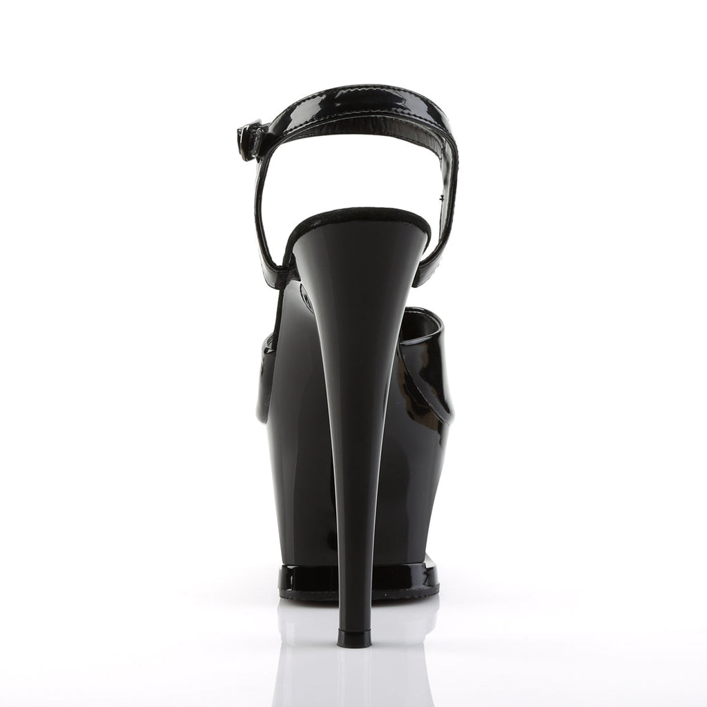 Pleaser Womens Sandals MOON-709SK Blk/Blk-Pewter