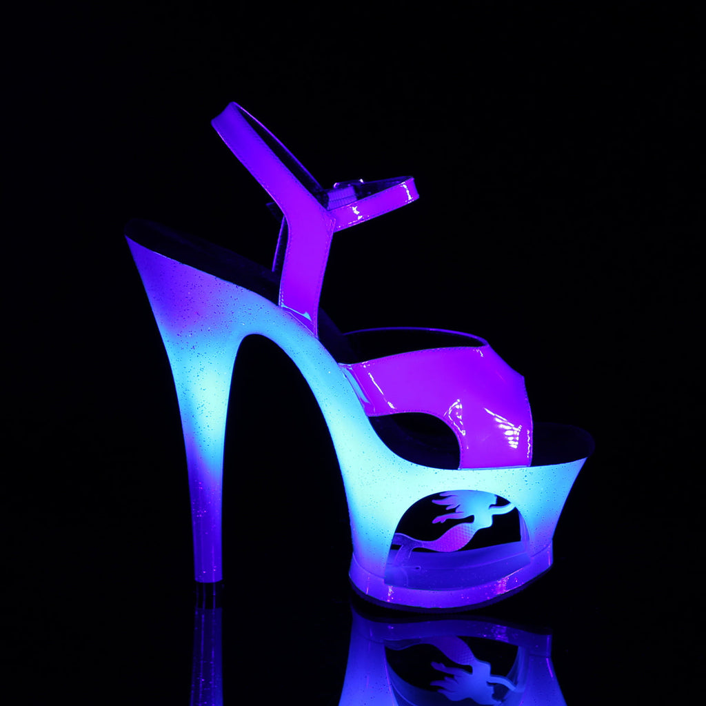 Pleaser Womens Sandals MOON-711MER Blue Shifting TPU/Blue Ombre