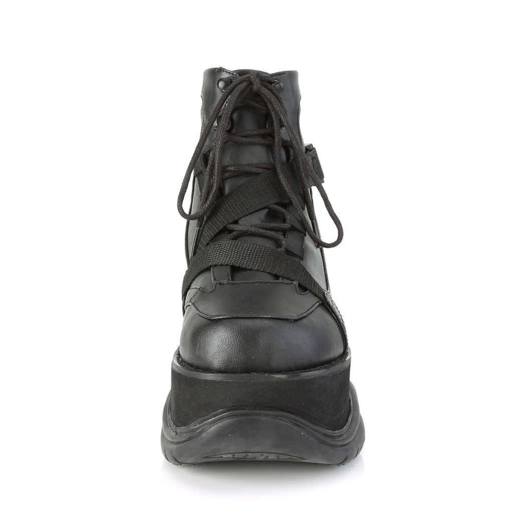 DemoniaCult Mens Boots NEPTUNE-181 Blk Vegan Leather