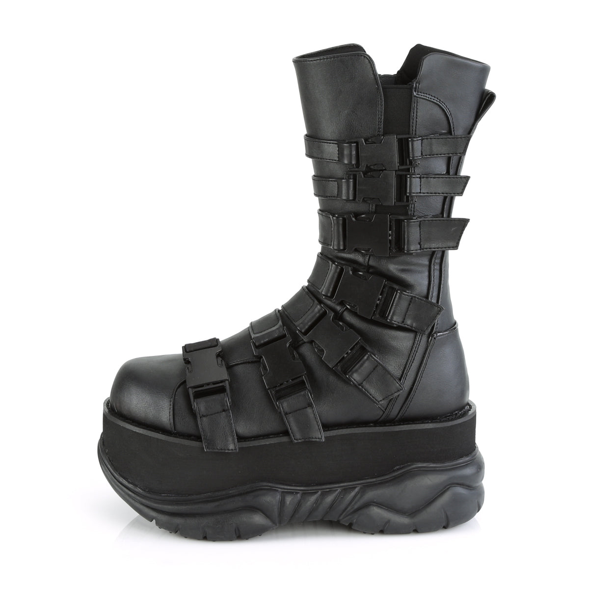 DemoniaCult Mens Boots NEPTUNE-210 Blk Vegan Leather