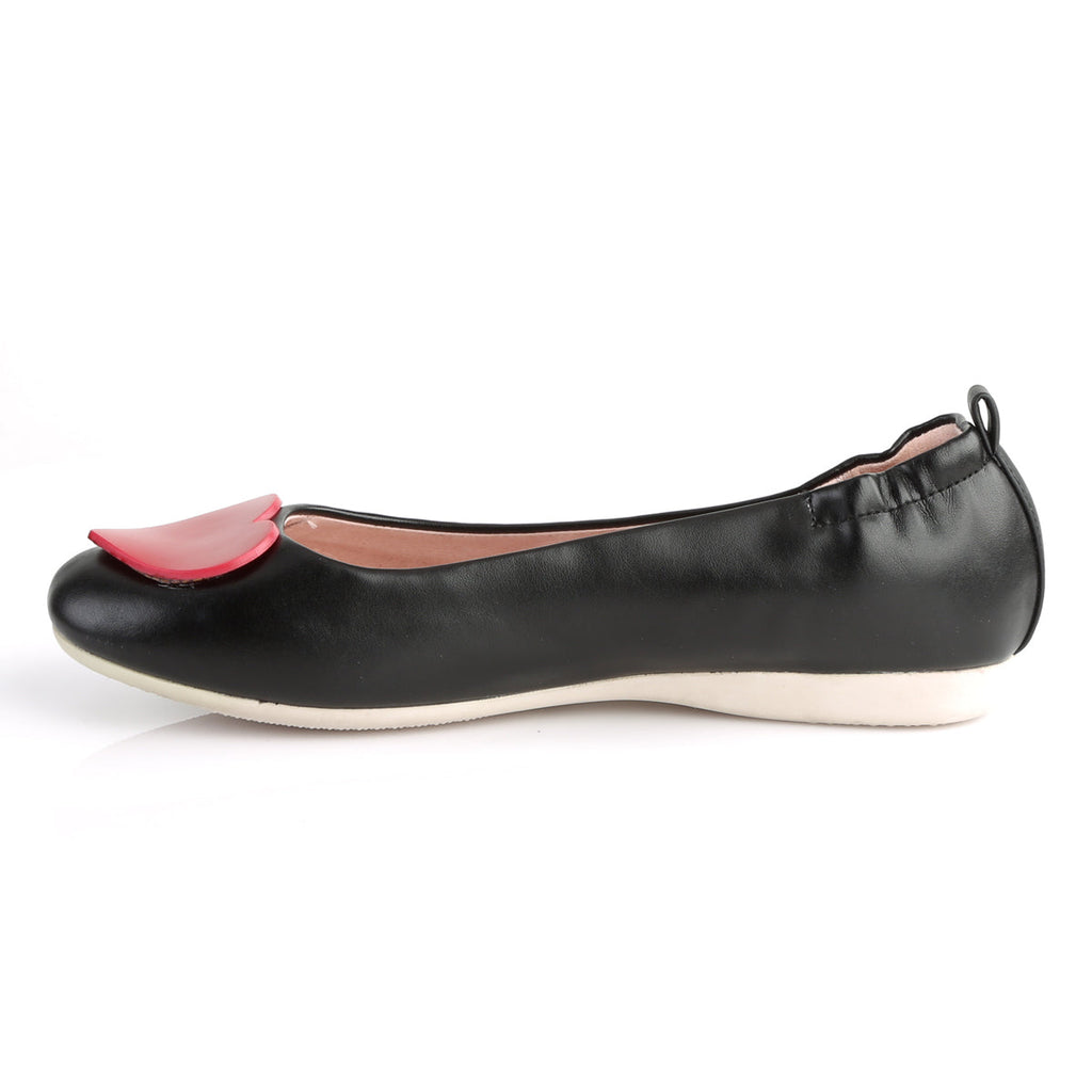 Pin Up Couture Womens Pumps OLIVE-05 Blk Faux Leather