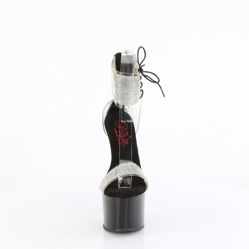 Pleaser   PASSION-727RS Clr-Blk/Blk