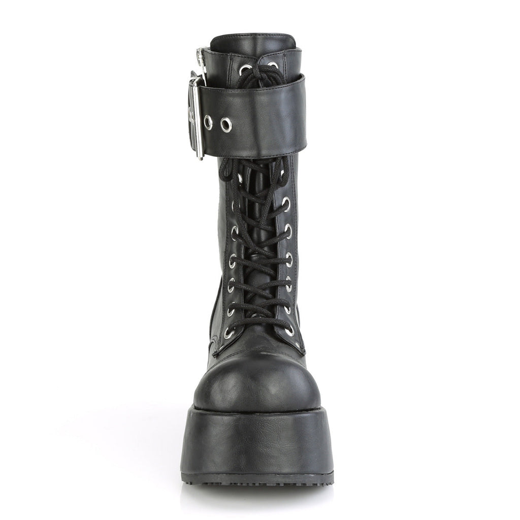 DemoniaCult Mens Boots PETROL-150 Blk Vegan Leather