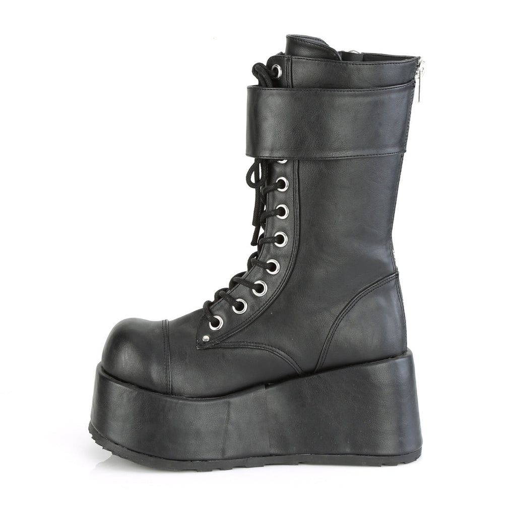 DemoniaCult Mens Boots PETROL-150 Blk Vegan Leather