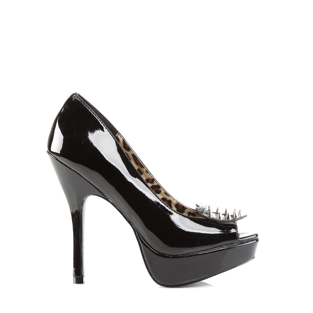 DemoniaCult Womens Pumps PIXIE-17 Blk Pat-Pvc