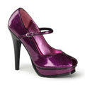 Pin Up Couture Womens Pumps PLEASURE-02G Fuchsia Pearlized Gltr Pat