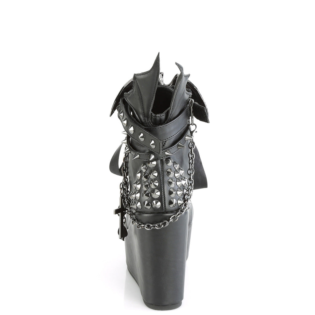 DemoniaCult  Ankle Boots POISON-107 Blk Vegan Leather