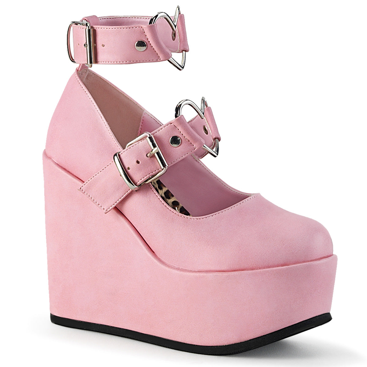 DemoniaCult Womens Pumps POISON-99-2 B. Pink Vegan Leather