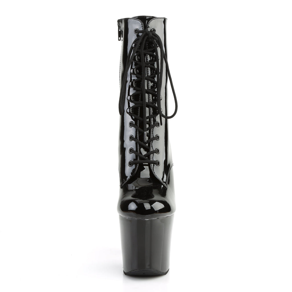 Pleaser Womens Ankle Boots RADIANT-1020 Blk Pat/Blk