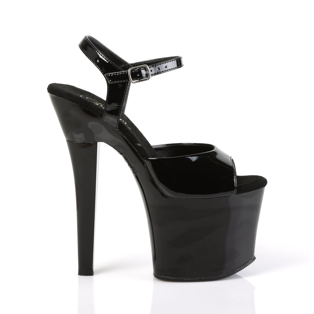 Pleaser Womens Sandals RADIANT-709 Blk Pat/Blk