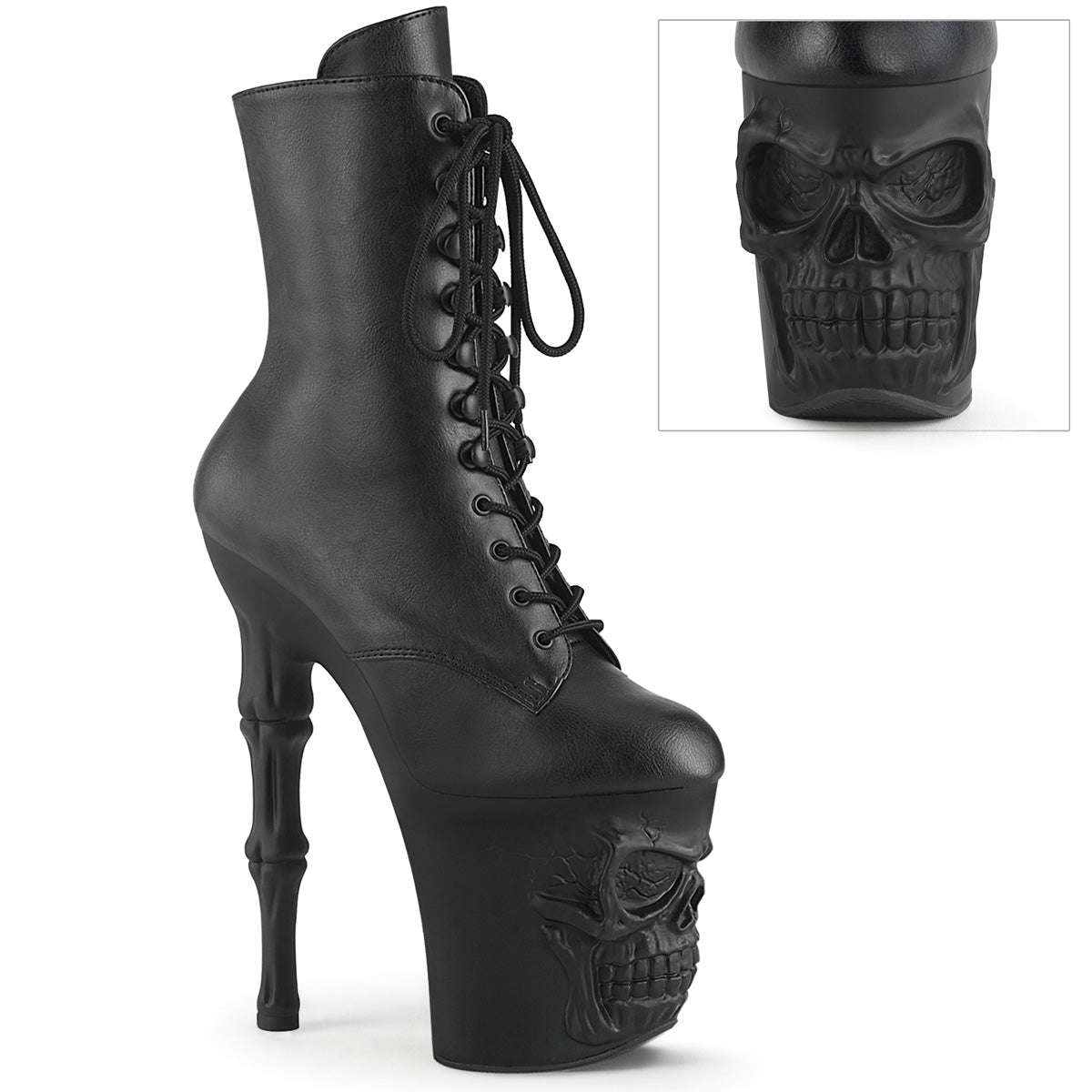 Pleaser  Ankle Boots RAPTURE-1020 Blk Faux Leather/Blk Matte