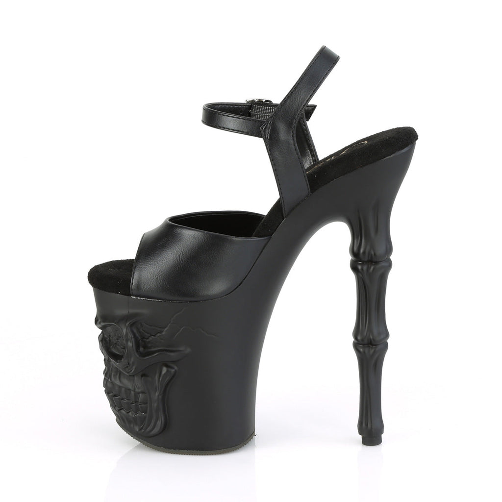 Pleaser  Sandals RAPTURE-809 Blk Faux Leather/Blk Matte