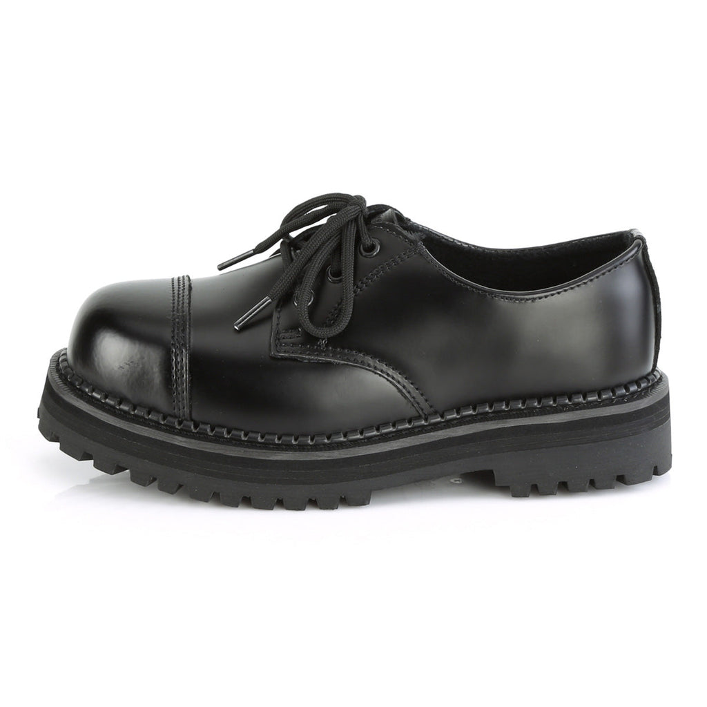 DemoniaCult Mens Boots RIOT-03 Blk Leather