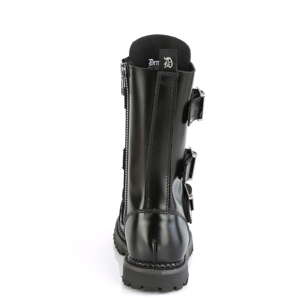 DemoniaCult Mens Boots RIOT-12BK Blk Leather