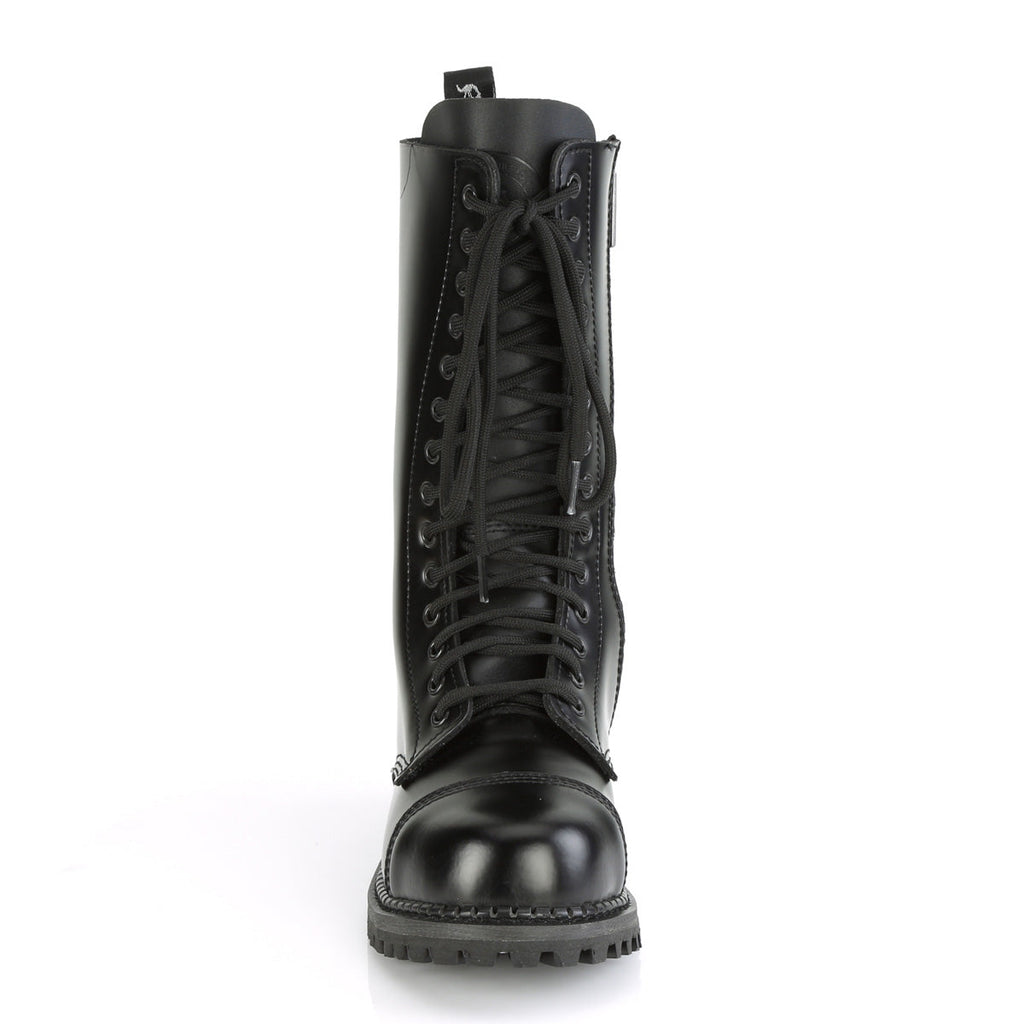 DemoniaCult Mens Boots RIOT-14 Blk Leather
