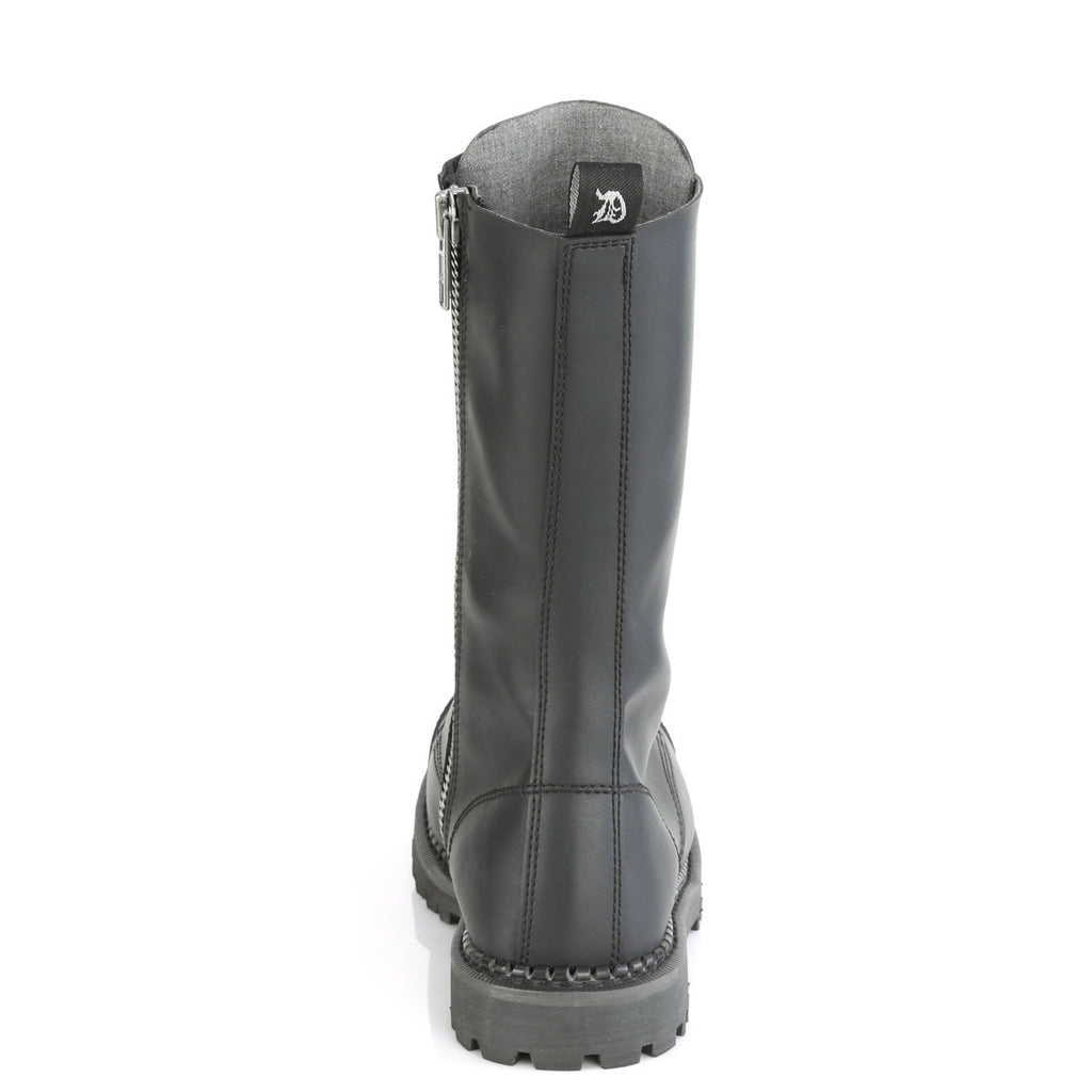DemoniaCult Mens Boots RIOT-14 Blk Vegan Leather