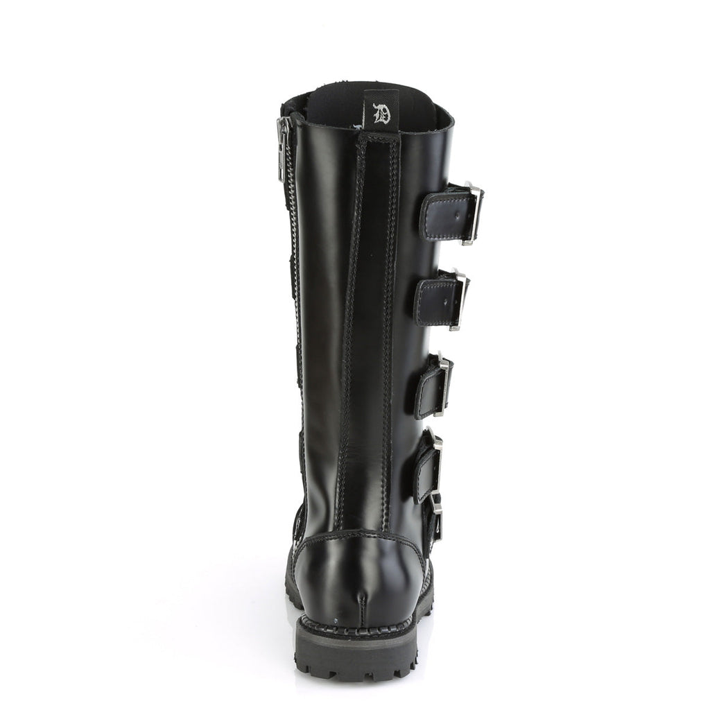 DemoniaCult Mens Boots RIOT-18BK Blk Leather