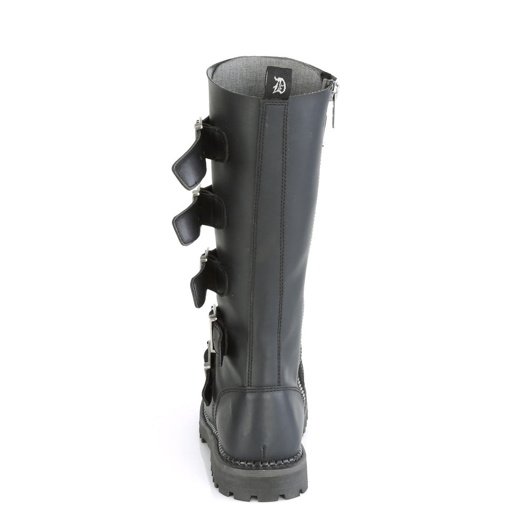DemoniaCult Mens Boots RIOT-18BK Blk Vegan Leather