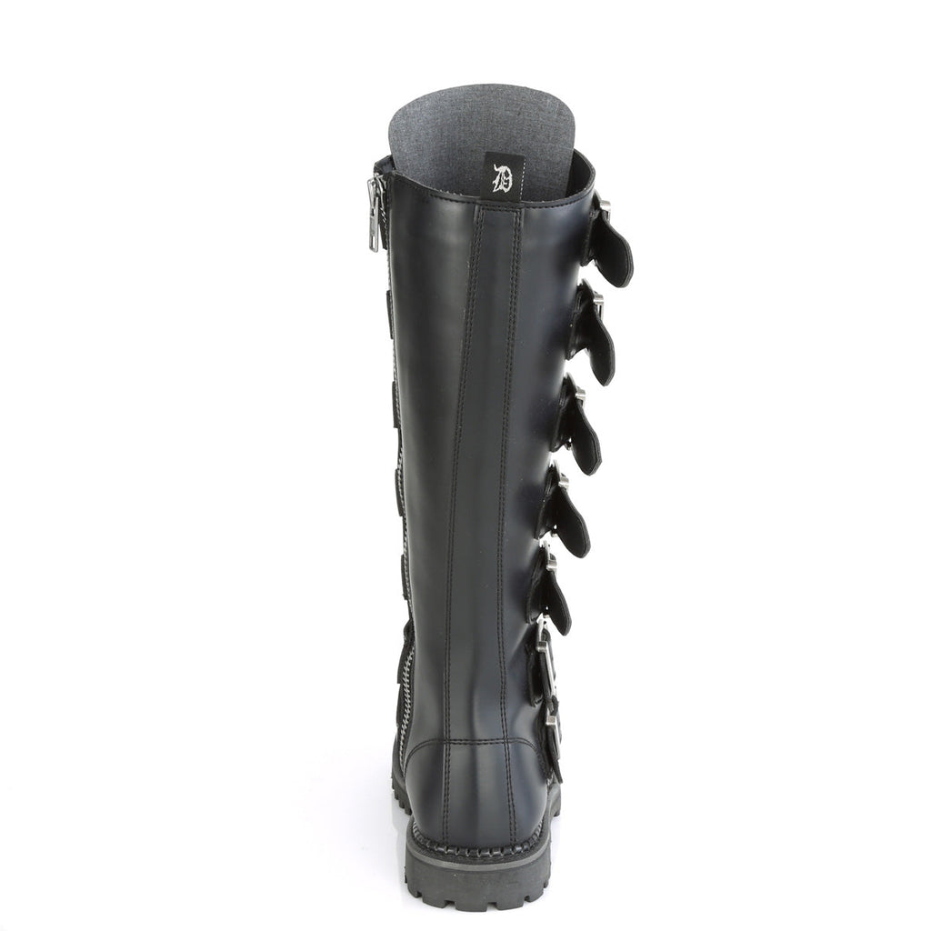 DemoniaCult Mens Boots RIOT-21MP Blk Vegan Leather