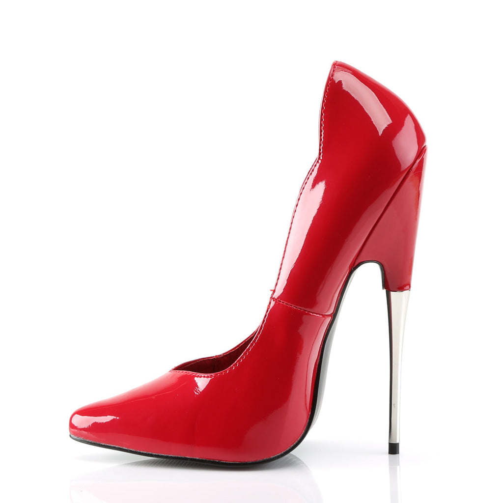 Devious Womens Pumps SCREAM-01 Red Pat