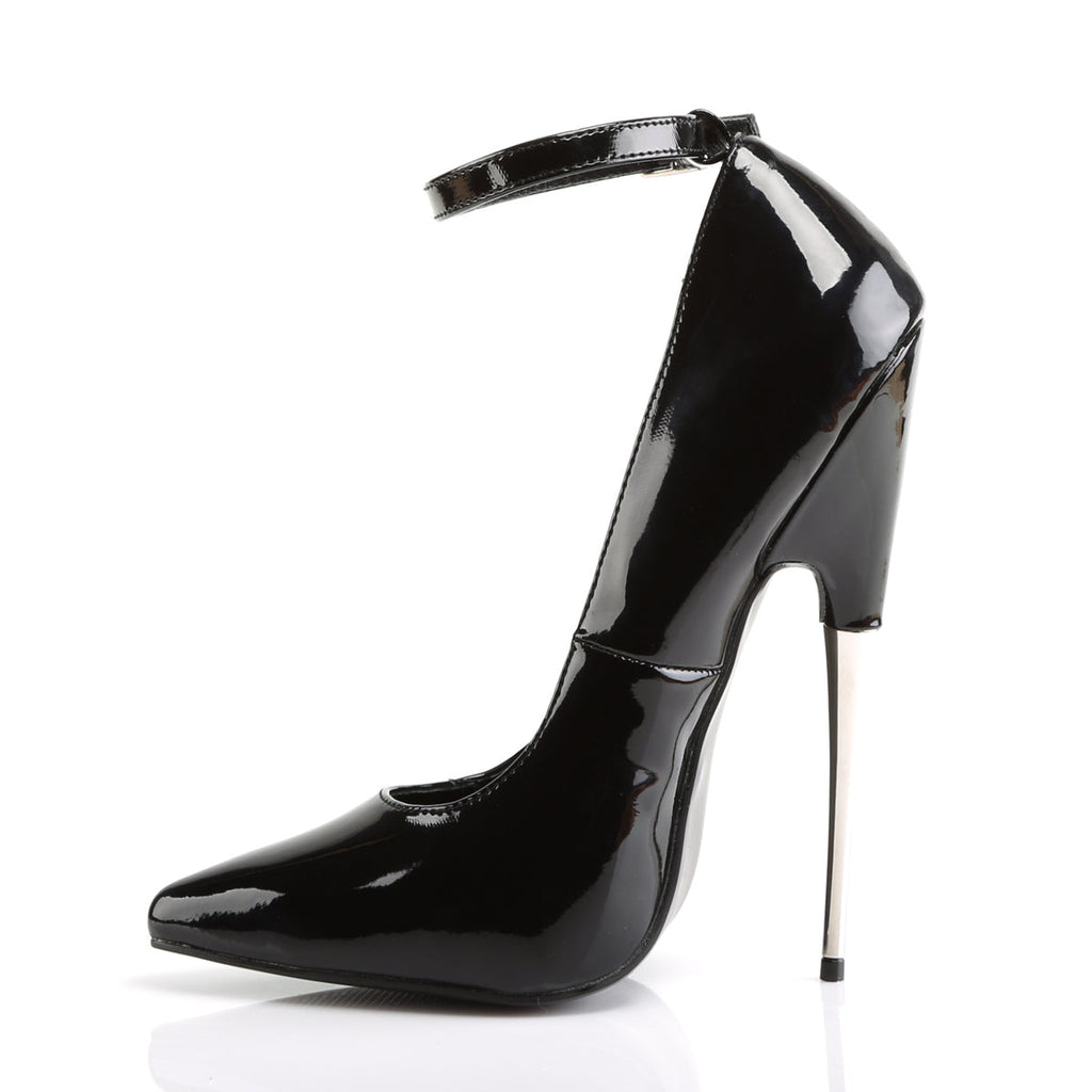 Devious Womens Pumps SCREAM-12 Blk Pat