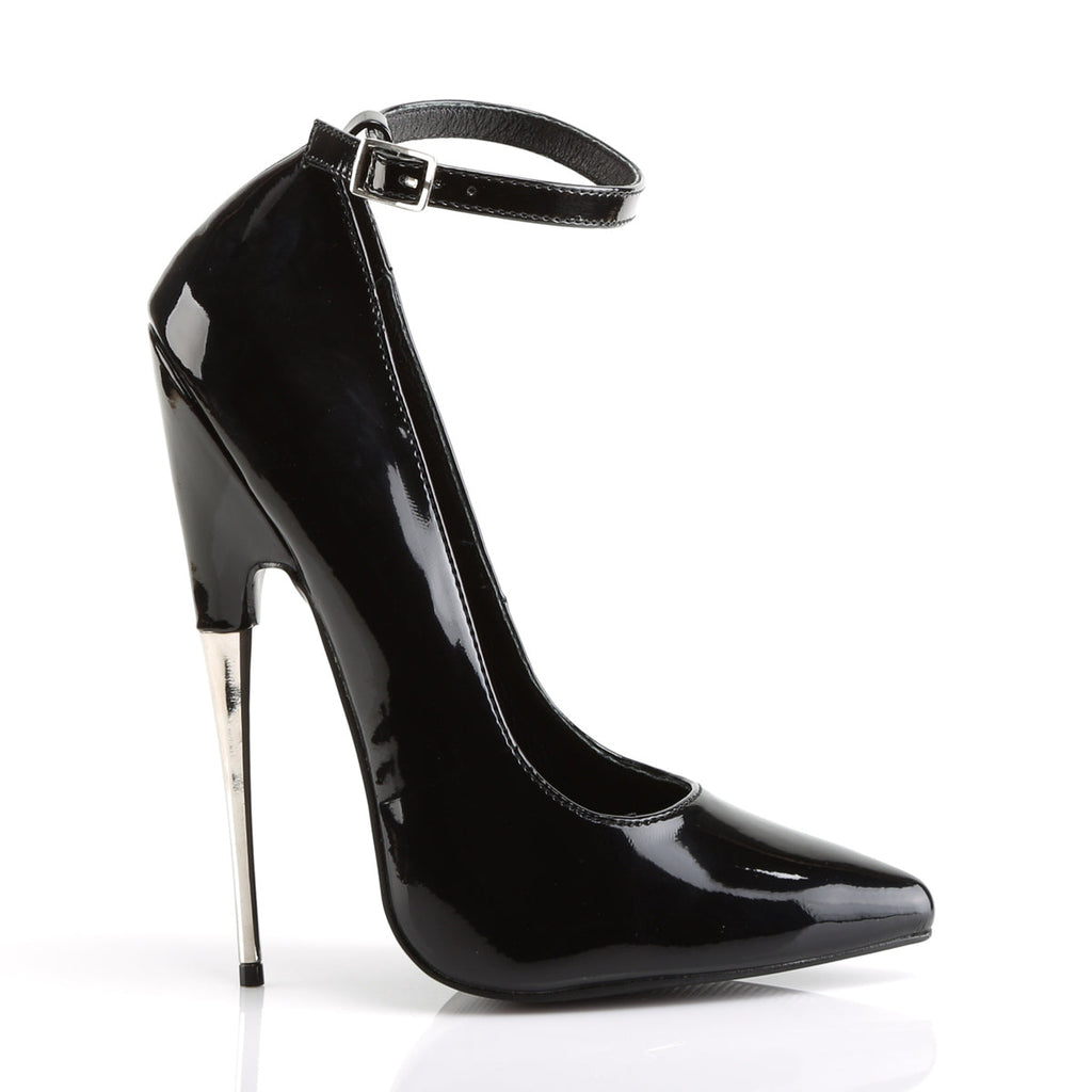 Devious Womens Pumps SCREAM-12 Blk Pat