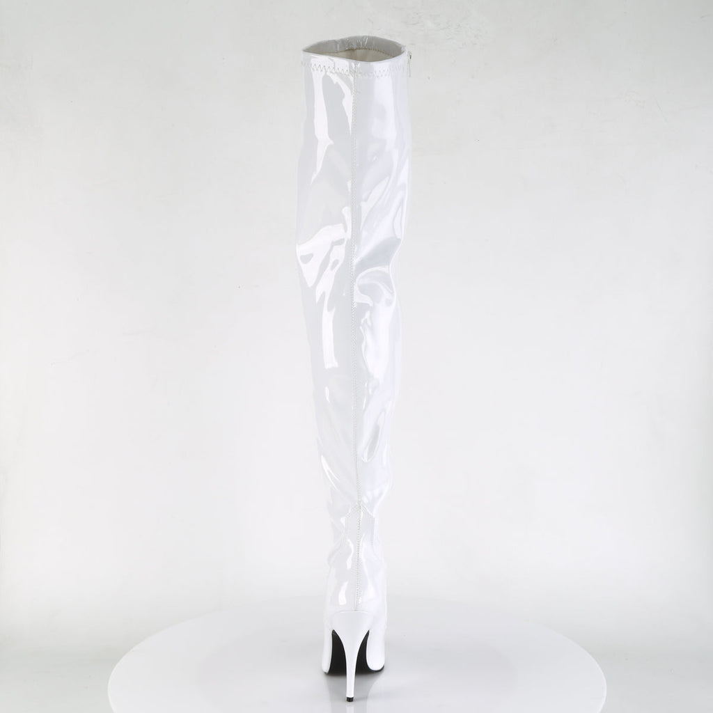Pleaser Womens Boots SEDUCE-3000 Wht Str Pat