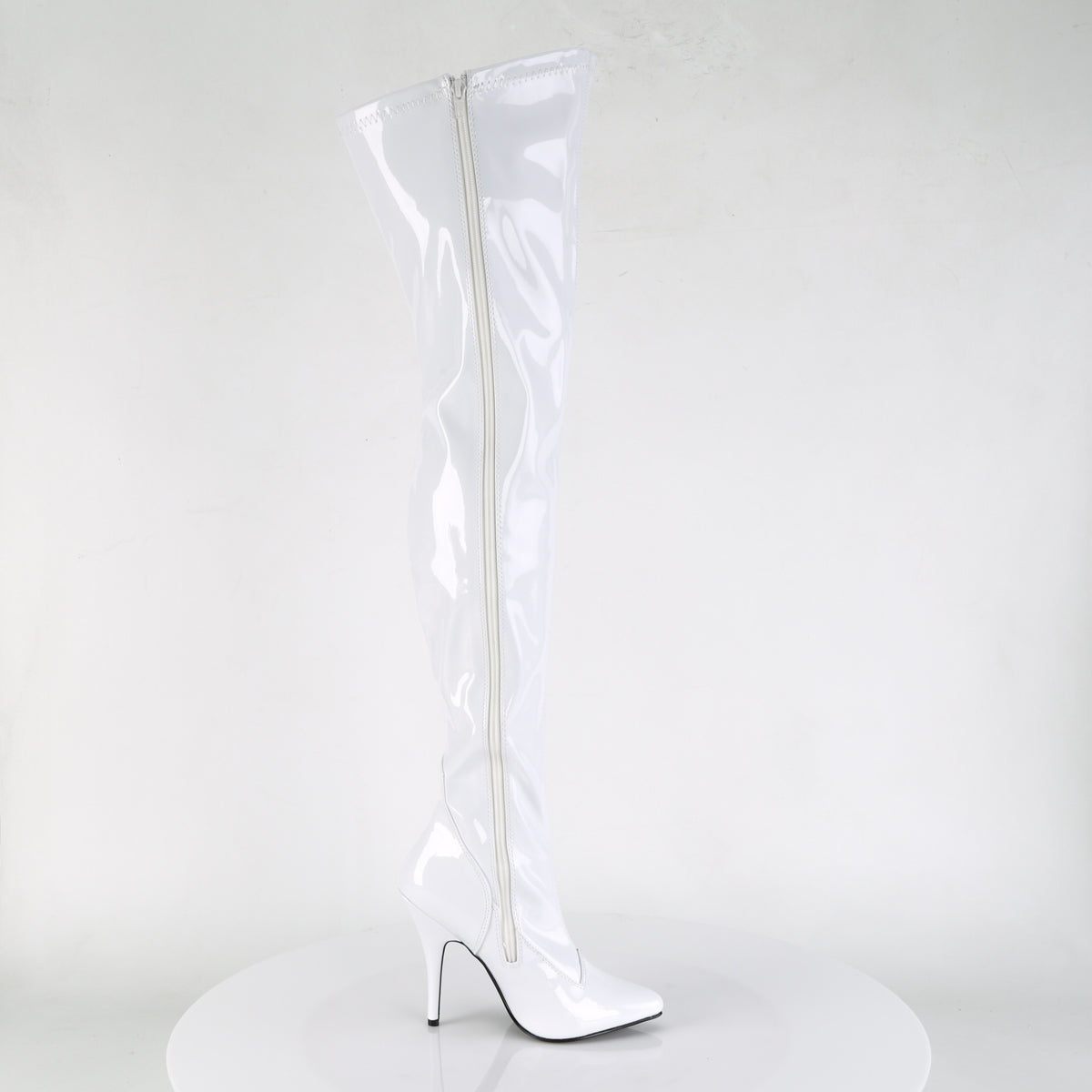Pleaser Womens Boots SEDUCE-3000 Wht Str Pat