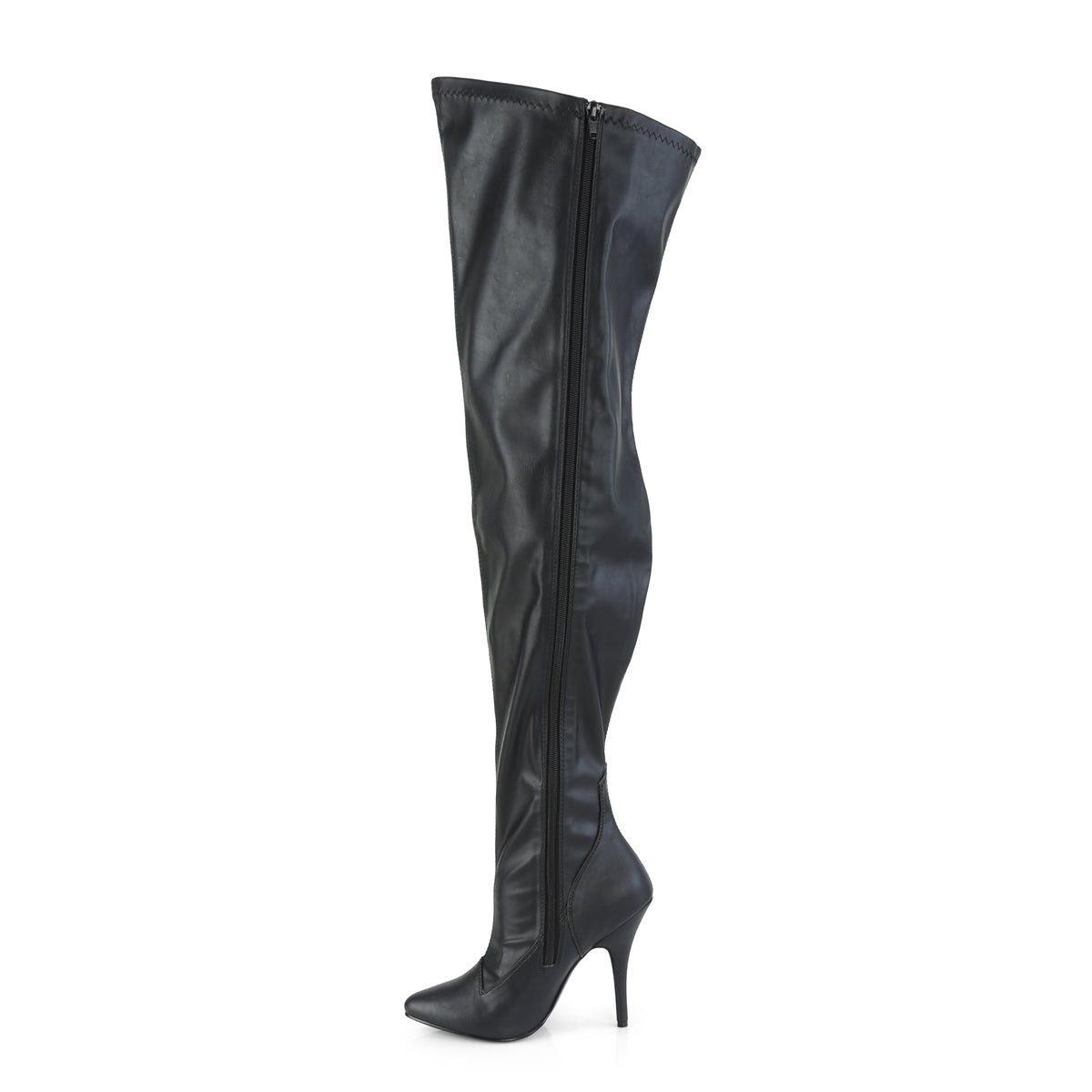 Pleaser Pink Label Womens Boots SEDUCE-3000WC Blk Str. Faux Leather