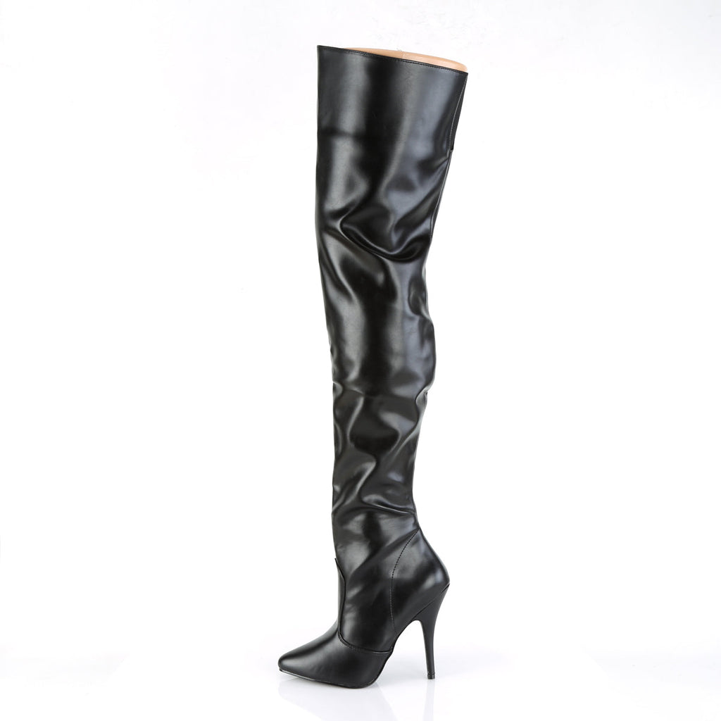 Pleaser Womens Boots SEDUCE-3010 Blk Faux Leather