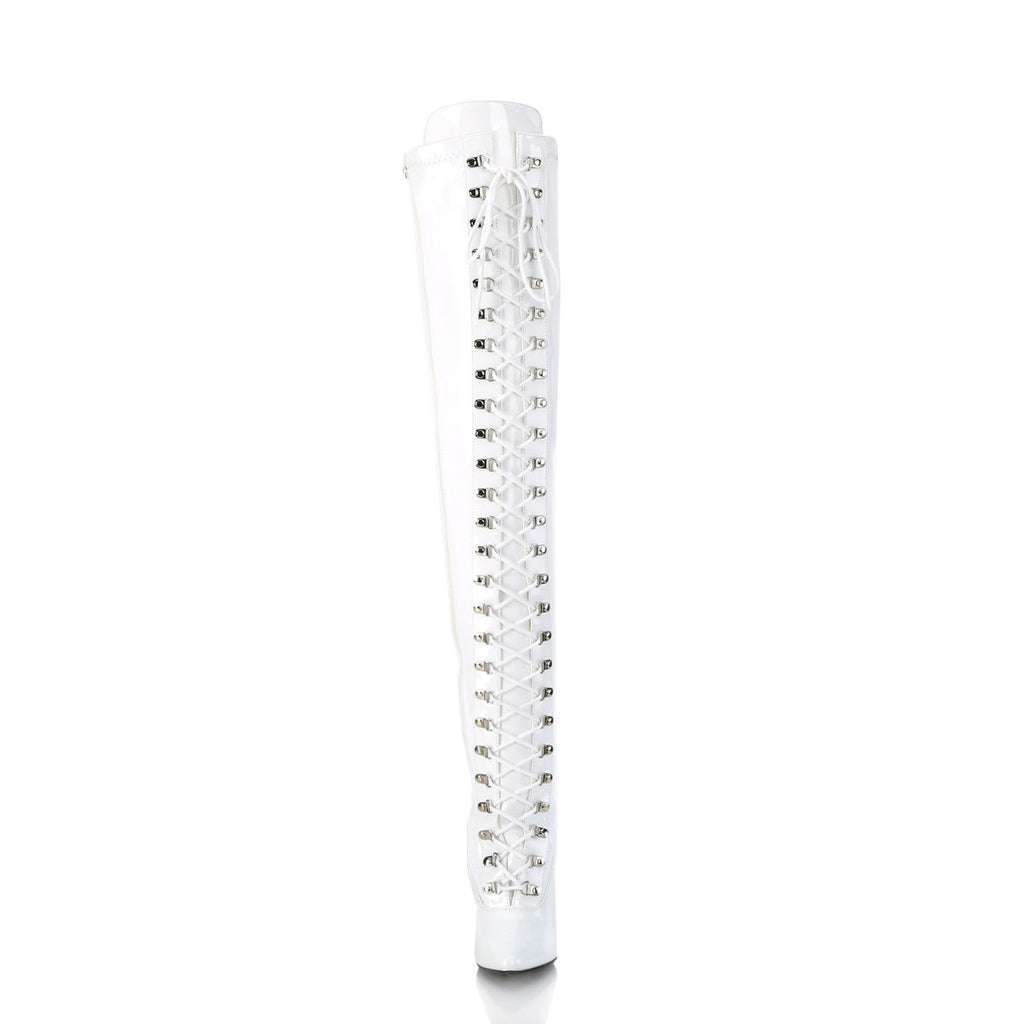 Pleaser Womens Boots SEDUCE-3024 Wht Pat